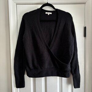 Madewell Black Faux Wrap Sweater - Size Medium